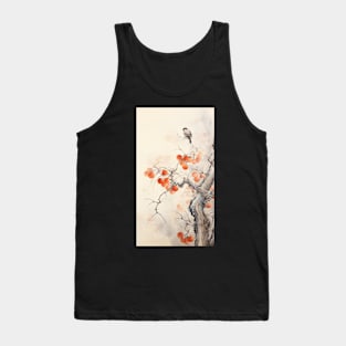 Cute Autumn Bird Design Tank Top